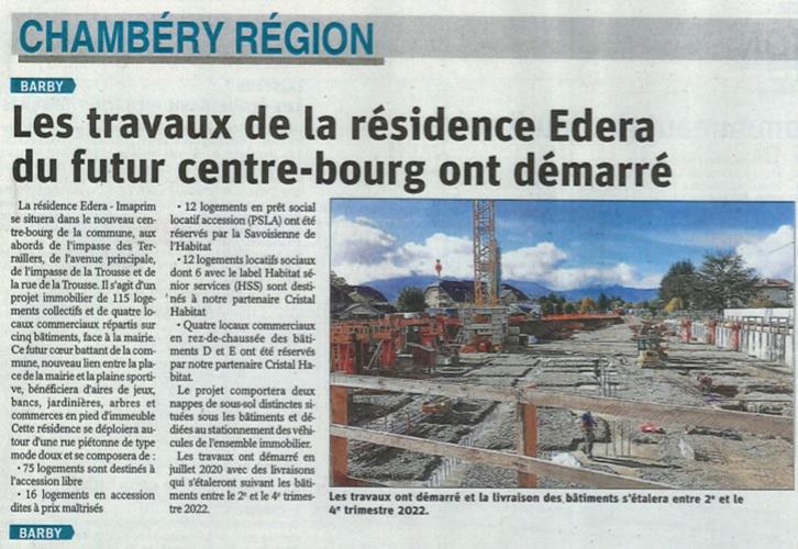 Zoom sur la résidence Edera à Barby